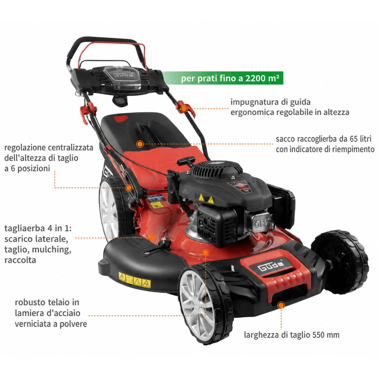 Güde Tosaerba a benzina BIG WHEELER 554.3 R