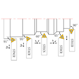 Utensile da tornio con placchette amovibili HM 12 mm