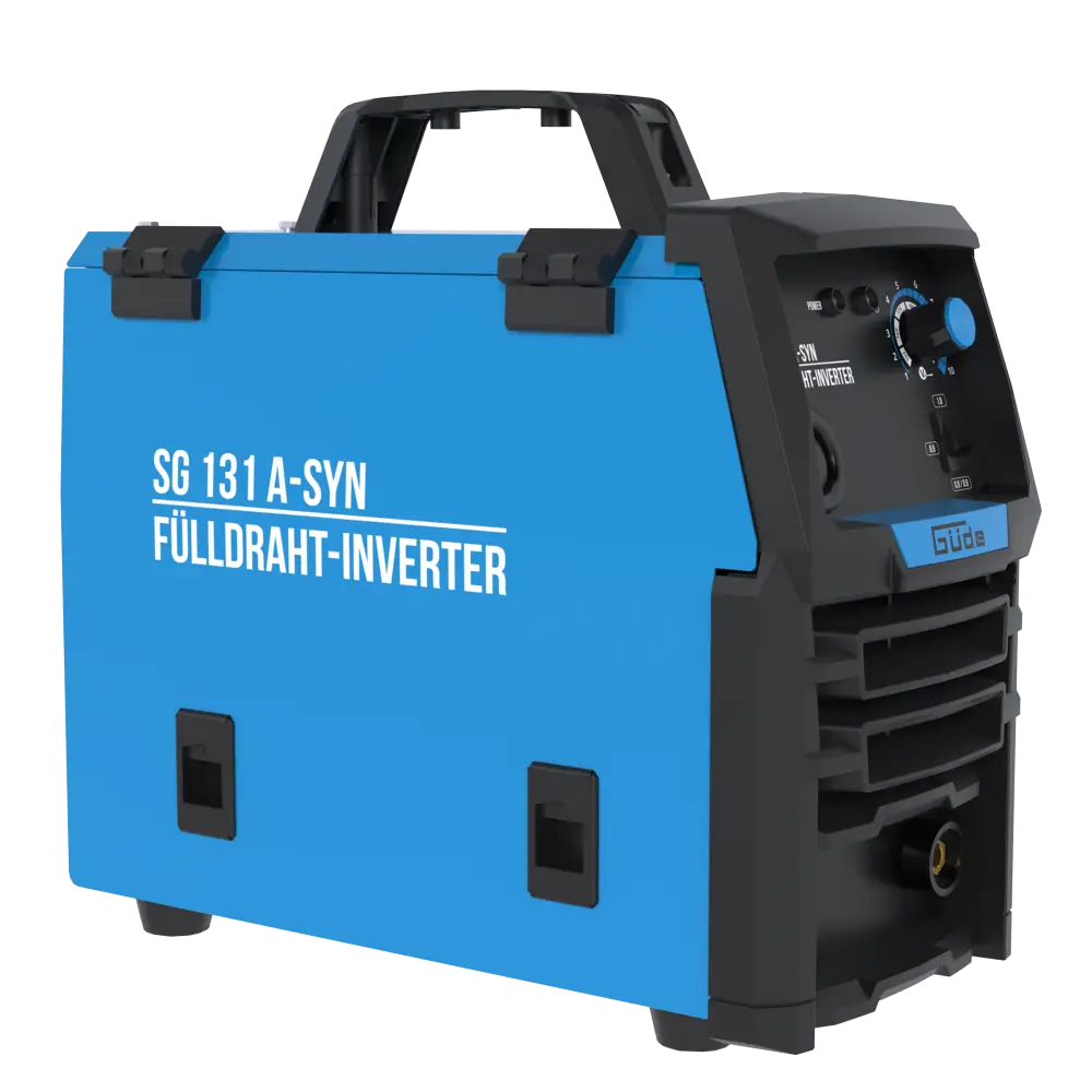 Saldatrice a filo animato Güde SG 131 A-SYN – inverter 20-120 A, senza gas, sinergica