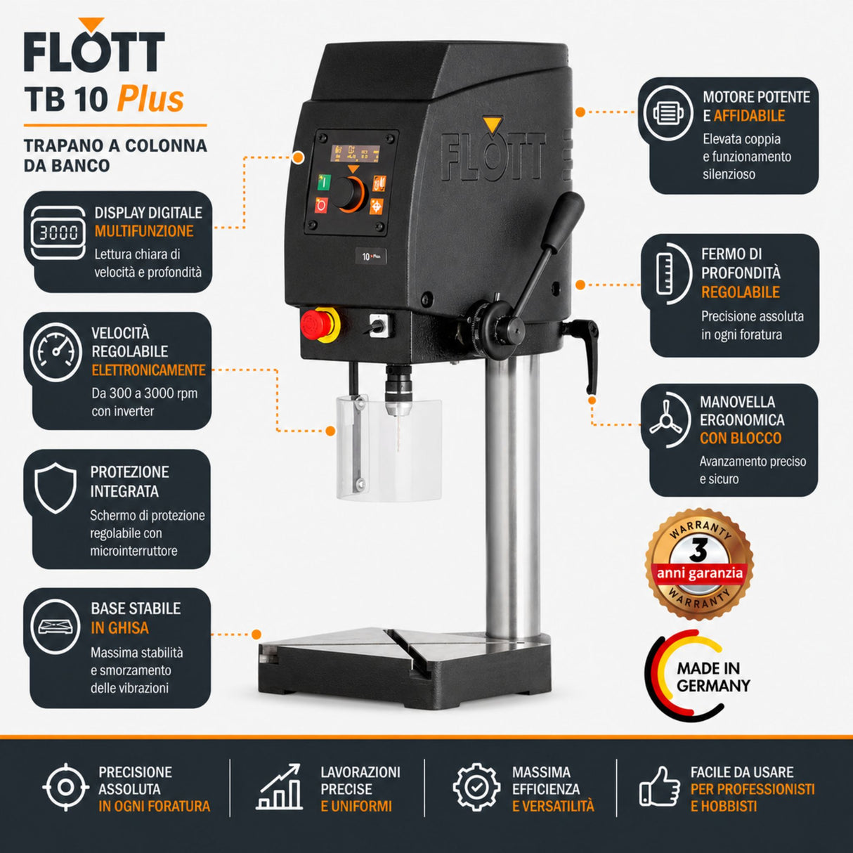 Trapano a colonna Flott TB 10 Plus