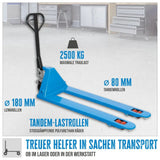 Carrello elevatore manuale Güde 2500 kg – PU (forche 1800 mm)