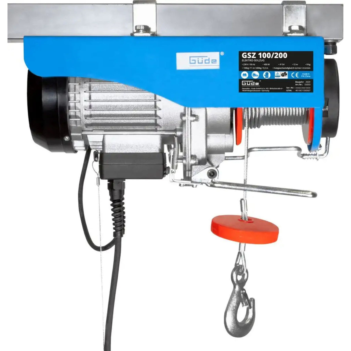 Paranco elettrico a catena Güde GSZ 100/200