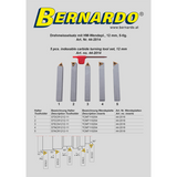 Utensile da tornio con placchette amovibili HM 12 mm