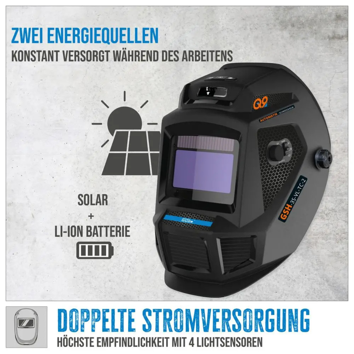 Equipamento para soldadura Guede GÜDE Casco automático para soldadura