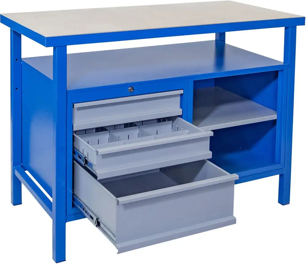 Banco da lavoro Guede P 1200 SL – Piano faggio 38 mm, 400 kg