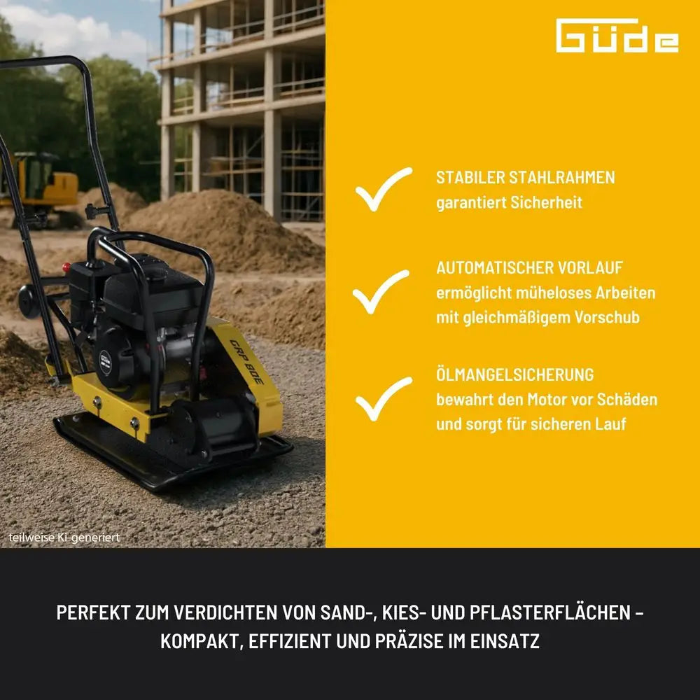 Placa vibratória Guede GRP 80E – 80 mm