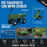 Carretto da Giardino Güde GGW 250 - 250kg Carico Vasca 75