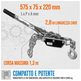 Paranco a leva manuale Güde HS-2000
