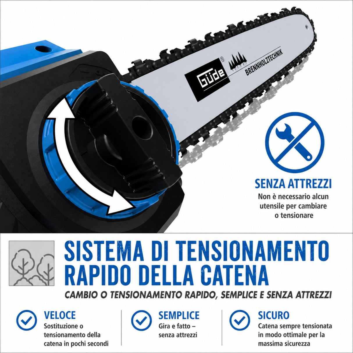 Utensile da giardinaggio Motosega elettrica Güde KS 405 EC