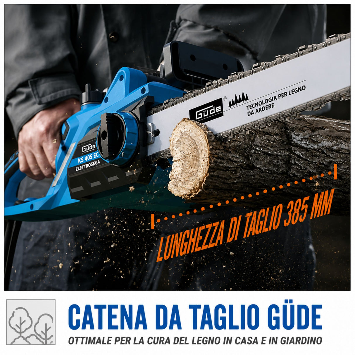 Utensile da giardinaggio Motosega elettrica Güde KS 405 EC
