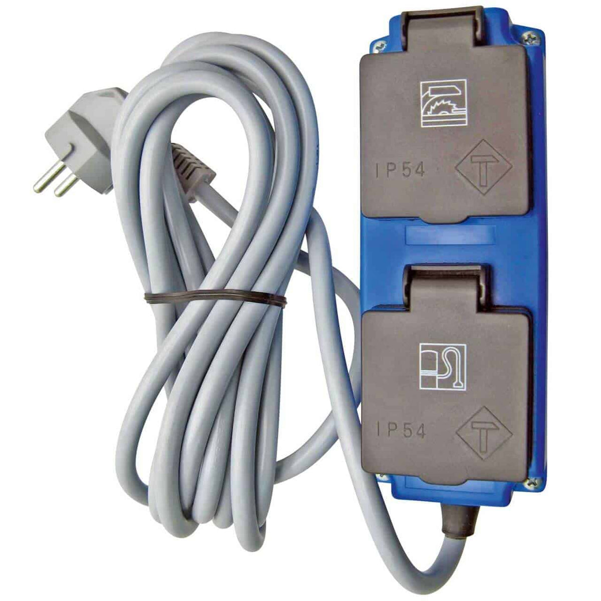 Sistema di avviamento automatico Bernardo ALV 2 / M 230 – 230 V, con prese Master/Slave, protezione IP44 e cavo da 4 m con spina Schuko, per avvio sincronizzato di aspiratori e macchine.