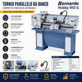 Torno para metal Bernardo Hobby 910 G 230V