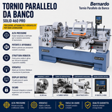 Torno para metal Bernardo Solid 460 x 2000 Pro com visualizador digital 3 eixos