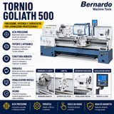 Torno para metal Bernardo paralelo Goliath 500 x 3000 com DRO 3 eixos