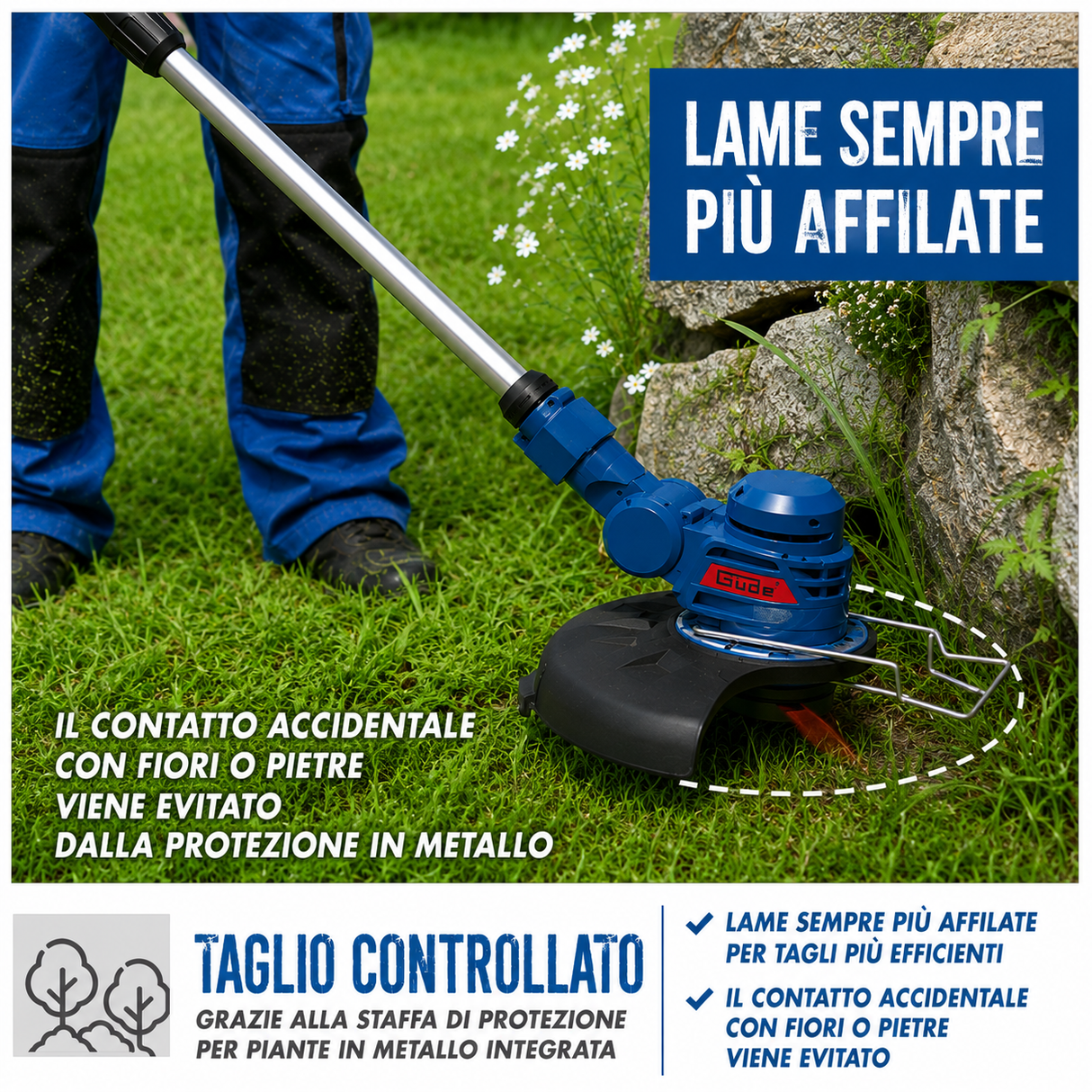 Utensile da giardinaggio Guede Decespugliatore a batteria RT 18-0 18V