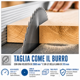 Sega da banco per legno Guede GTKS 315 400V