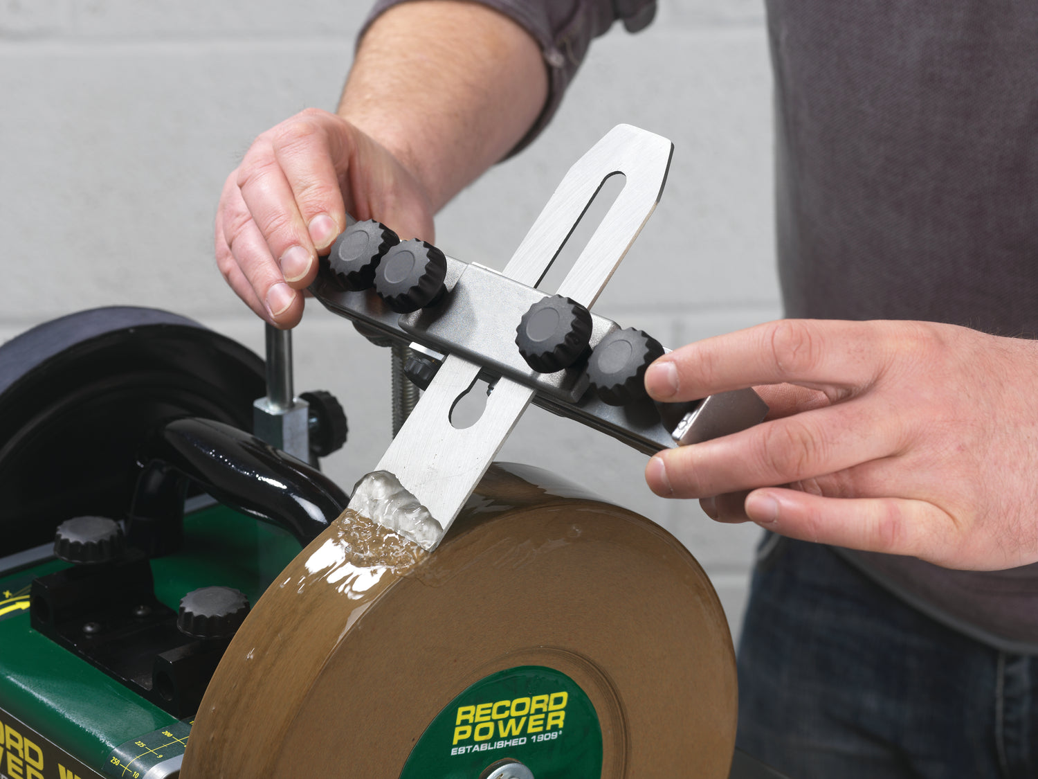 Acessório para máquina-ferramenta Record Power Gabarito para afiar lâminas de plainas WG250/D