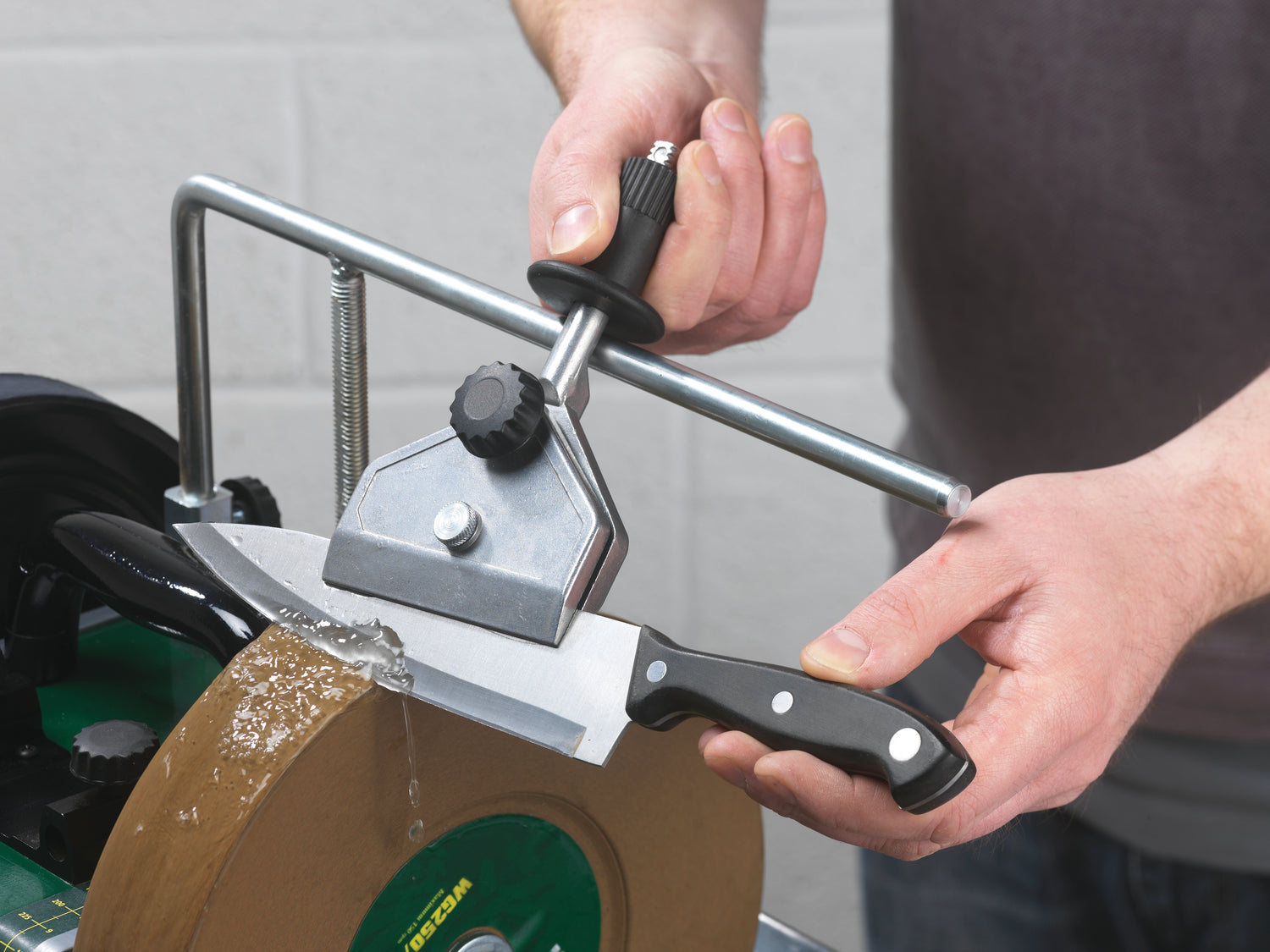 Acessório para máquina-ferramenta Record Power Gabarito para afiação facas longos WG250/H