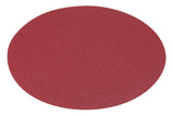 Disco abrasivo diametro 300 mm grana 120 con sistema di fissaggio a velcro hook-and-loop per levigatura fine e finitura di superfici metalliche.