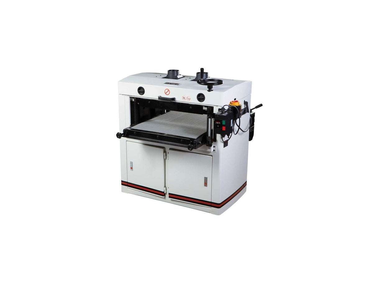 Calibratrice professionale JET Tools DDS-225 con doppio cilindro abrasivo da 635 mm, progettata per garantire finiture uniformi e precise su legno massello e pannelli. Ideale per falegnamerie e laboratori professionali, assicura elevata capacità di asportazione e qualità costante su superfici di grandi dimensioni.