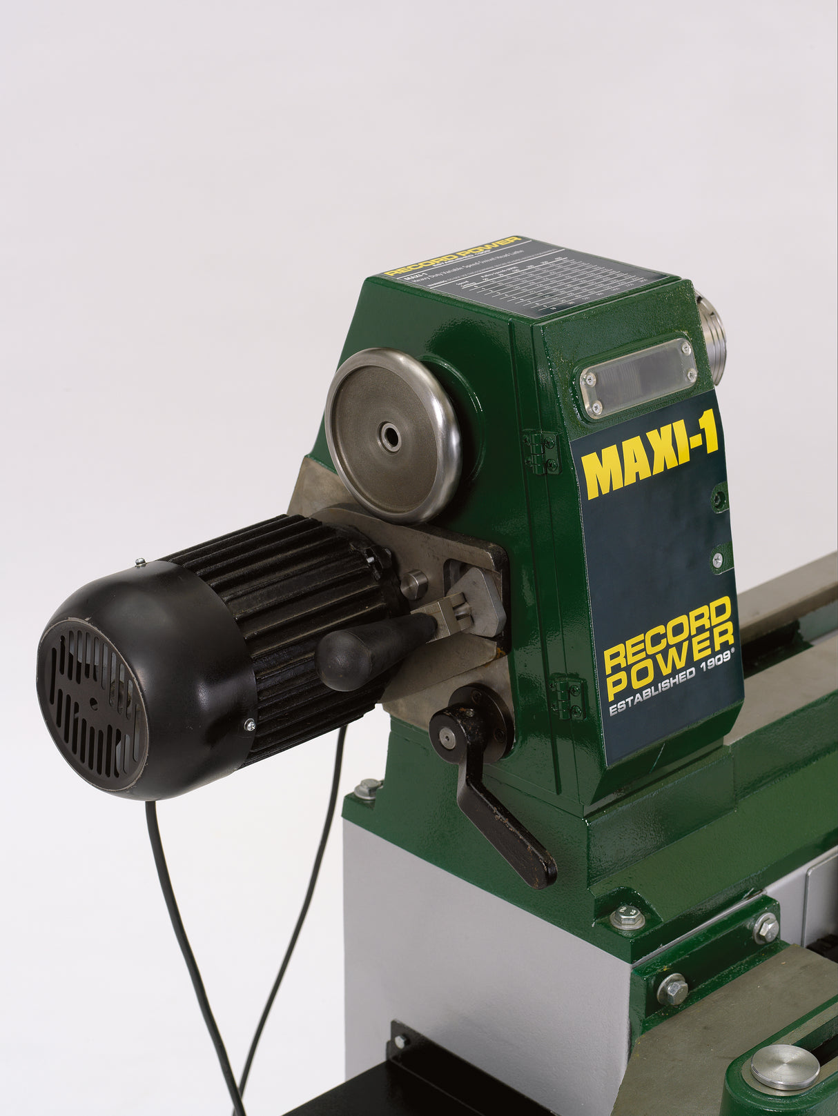 Torno para madeira Record Power MAXI-1-M33 com cabeça giratório