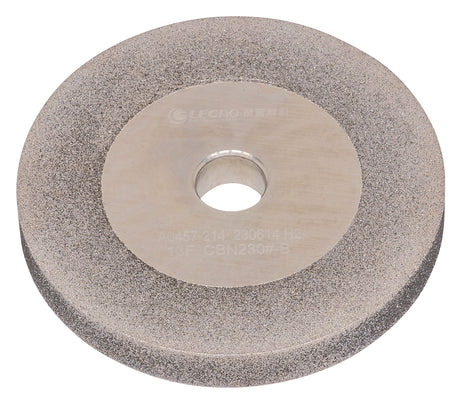 Mola abrasiva in Nitruro di Boro Cubico per affilatura e rettifica di utensili in acciaio rapido su affilatrice DG 20 CD.