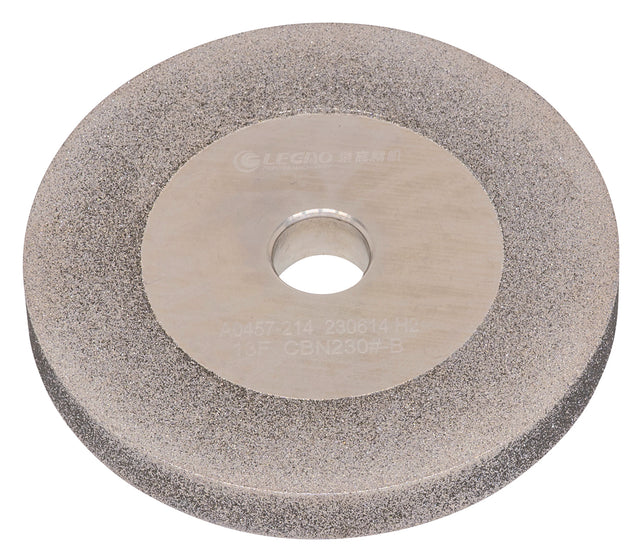 Mola abrasiva in Nitruro di Boro Cubico per affilatura e rettifica di utensili in acciaio rapido su affilatrice DG 20 CD.