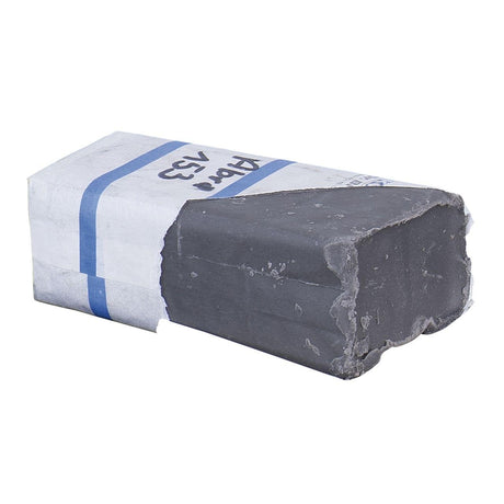Barra di pasta abrasiva lucidante nera Abra 153 per satinatura e opacizzazione di alluminio e metalli, con elettrocorindone ad alta resistenza.