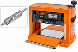 Pialla a spessore M4P TP 330 S 230 V con albero spirale a 30 inserti HM, larghezza di lavoro 330 mm e motore 1,5 kW.