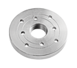 Piastra frontale Record Power in acciaio con filettatura M33 x 3,5 mm, disponibile nei diametri 4" e 6" per tornitura frontale del legno.