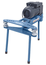 Piegatubi elettrico Bernardo ERB 20 con treppiede e set di forme da 1/2" a 2", adatto a tubo gas, acqua e rame per piegature fino a 90°.