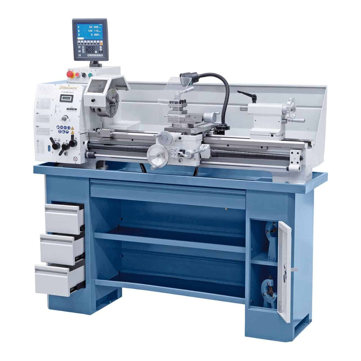 Tornio Bernardo Profi 900 Vario / 230 V con DRO – Potente e compatto