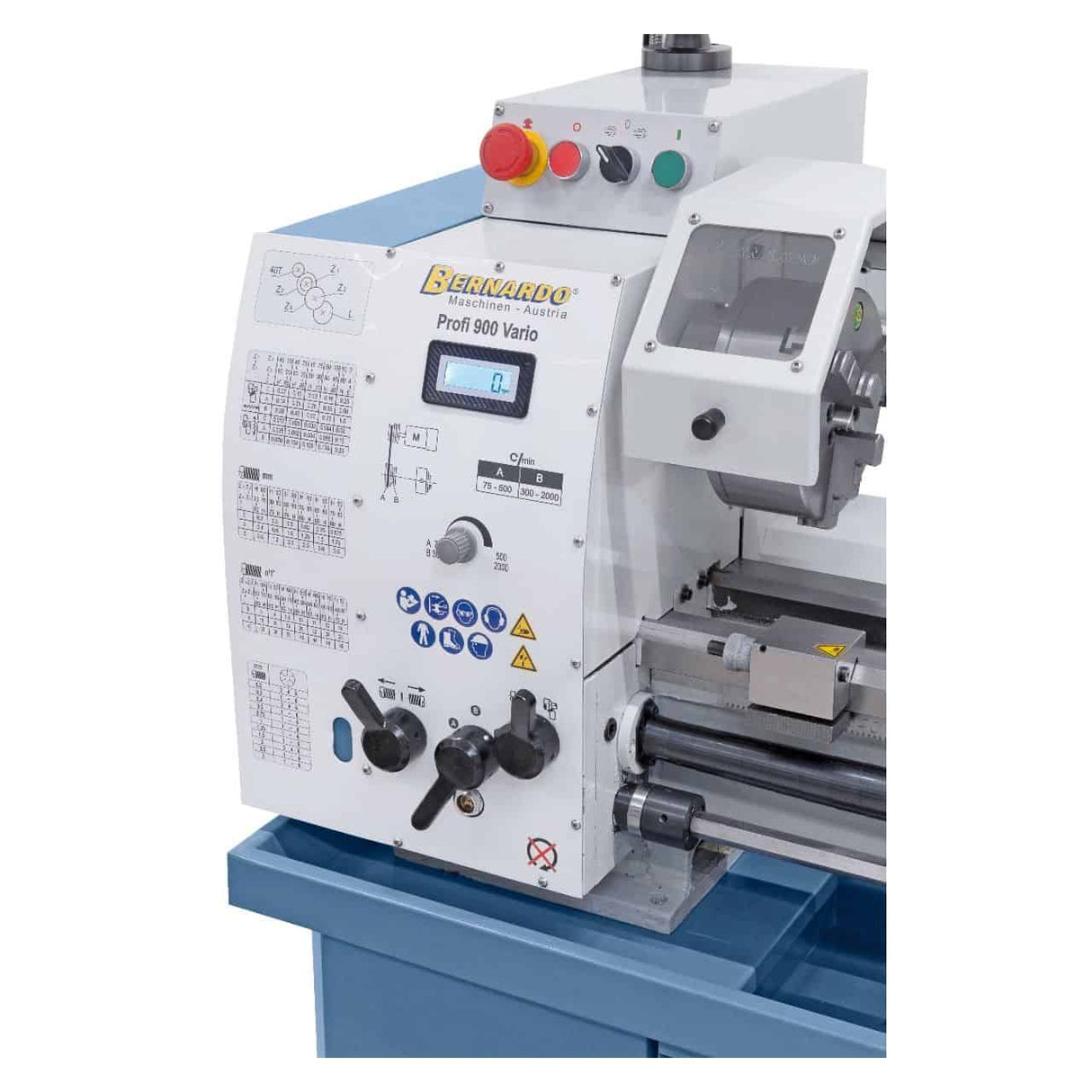 Tornio Bernardo Profi 900 Vario / 230 V con DRO – Potente e compatto