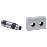 Punzone da 14 mm installato su PBS 22 LS per eseguire forature precise su metallo in officina.