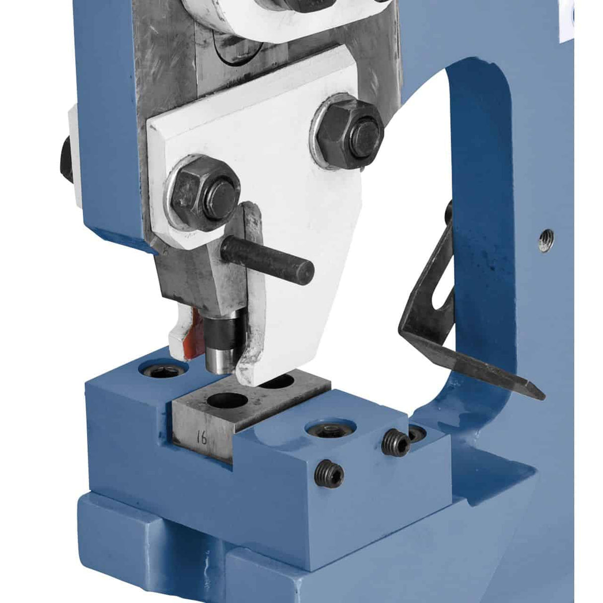 Punzone da 6 mm installato su PBS 22 LS per eseguire forature precise su metallo in ambito professionale.