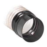 Raccordo a innesto rapido applicato all’estremità del tubo di aspirazione, consente un collegamento semplice e veloce su uscite da 100 mm di aspiratori e macchine.