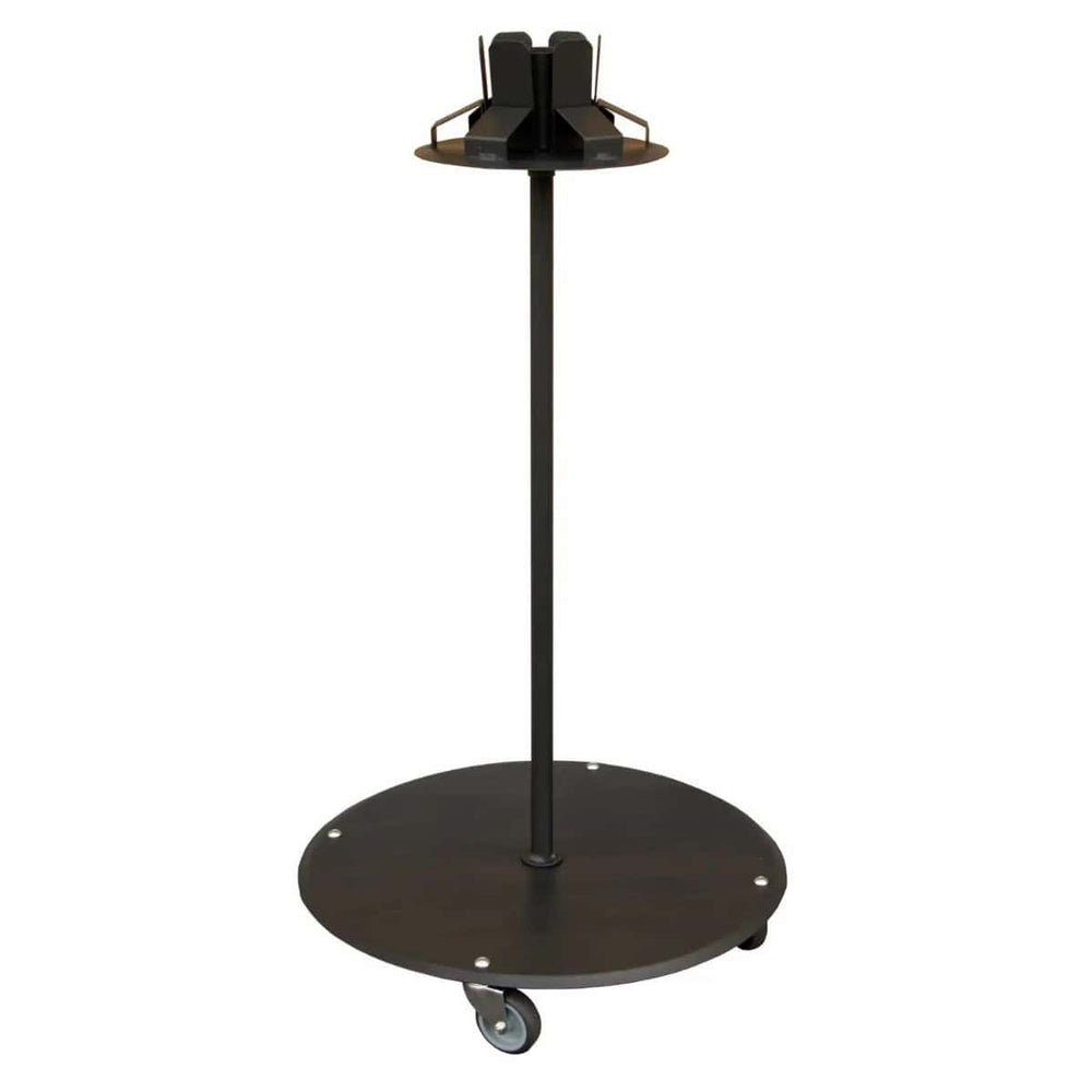 Carrello portarifiuti Ravendo BBST 6 GRIGIO in acciaio verniciato a polvere, con capacità fino a 6 sacchi, ruote solide Ø50 mm e set di etichette per raccolta differenziata.