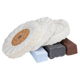 Set di lucidatura per alluminio 250 x 25 x 20 mm, 6 pezzi