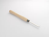 Sgorbia Record Power 3 mm con lama in HSS e manico in faggio, ideale per separazione del pezzo finito e piccole decorazioni in tornitura in linea.