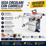 Squadratrice Bernardo FKS 1250 N, ideale per tagli precisi su pannelli e lavorazioni di falegnameria con carro scorrevole fluido e struttura stabile.