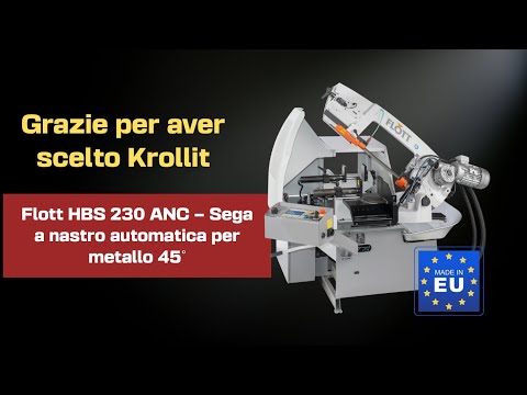 Flott HBS 230 ANC – Sega a nastro automatica per metallo 45°