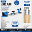 Tornio per legno Güde GDM 600 con set di 5 sgorbie da tornitura