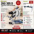 Troncatrice a doppia inclinazione Bernardo ZKG 305 D con basamento universale KSU 1560