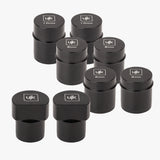
Set completo 8 spine di riferimento a basso profilo UJK in alluminio anodizzato nero: 2 spine da 10 mm, 2 da 8 mm, 2 da 6 mm a faccia arrotondata e 2 da 12 mm a faccia piatta, tutte con misura incisa sulla sommità