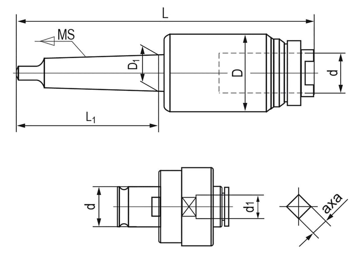 Serie di mandrini a cambio rapido filettanti CM 2 / M3 - M12